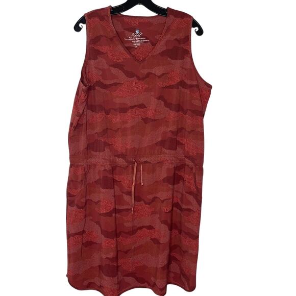 Kuhl XL Red Camo Sleeveless Dress Outdoor Drawstring Pockets Athletic Travel - Picture 1 of 7